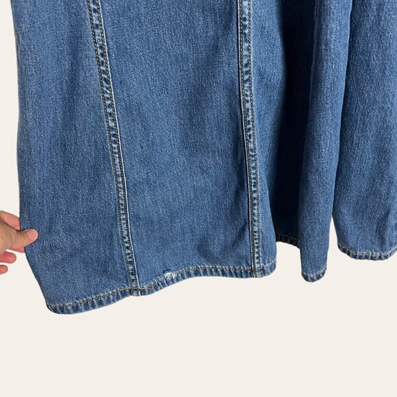 Free People Rare Vintage Super Wide Leg Jeans Size 6 - Picture 8 of 11